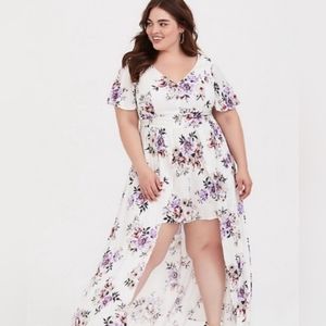 Torrid Floral Romper Dress